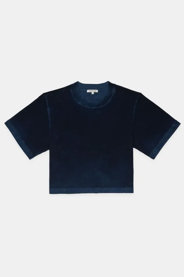 Tees Women COTTON CITIZEN Tokyo Crop Tee Vintage Navy Tees Women COTTON CITIZEN Tokyo Crop Tee Vintage Navy