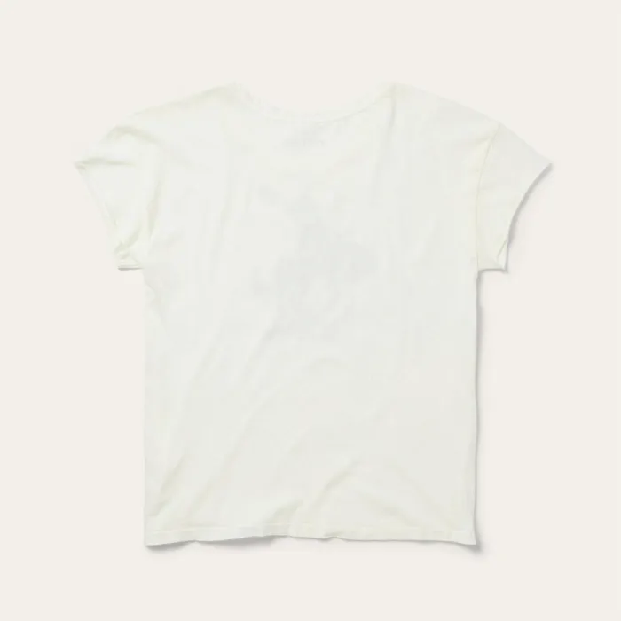 Tees Women Stetson Bucking Cowgirl Graphic Tee White