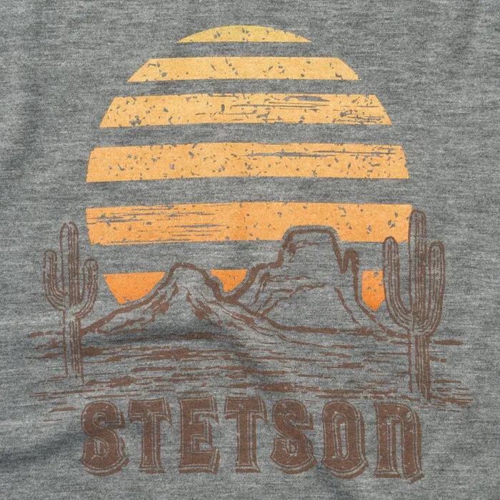 Tees Women Stetson Sunset Graphic Tee Grey