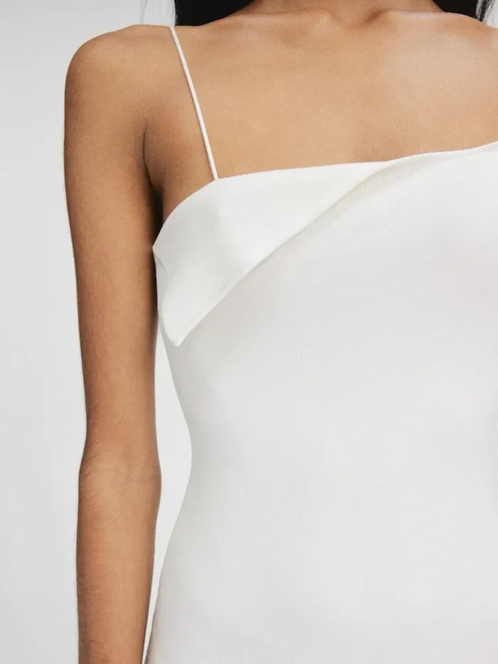 The Aro Mini Dress White Women JACQUEMUS Dresses and Skirts The Aro Mini Dress White Women JACQUEMUS Dresses and Skirts