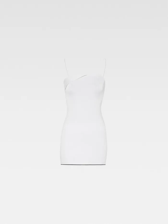 The Aro Mini Dress White Women JACQUEMUS Dresses and Skirts The Aro Mini Dress White Women JACQUEMUS Dresses and Skirts