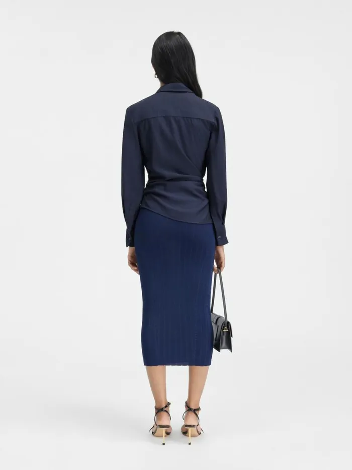 The Bahia Shirt Dark Navy Women JACQUEMUS Tops and Shirts The Bahia Shirt Dark Navy Women JACQUEMUS Tops and Shirts