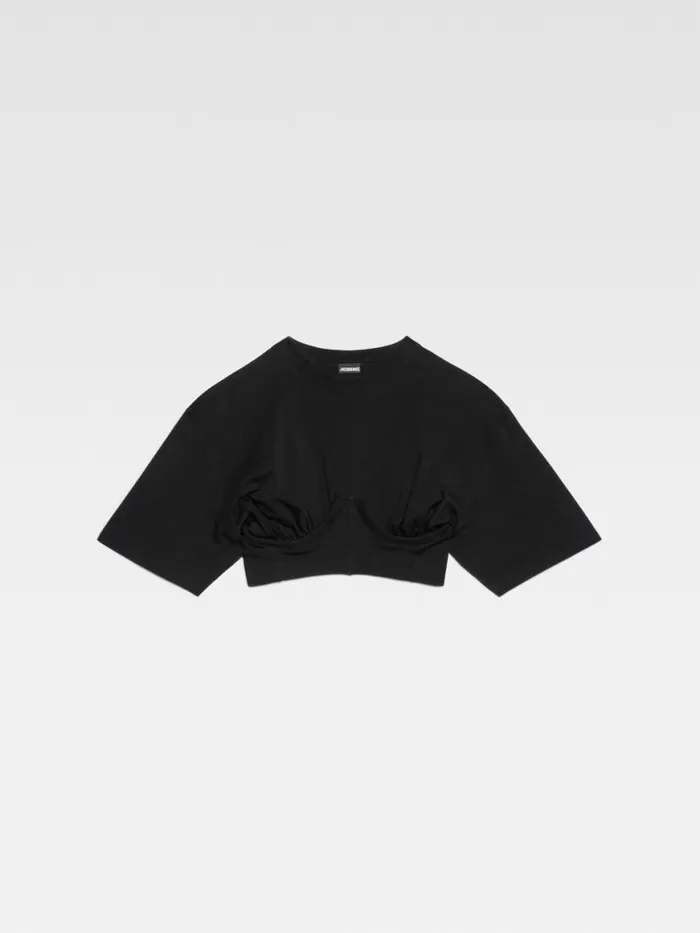 The Caraco Tshirt Black Women JACQUEMUS Tops and Shirts The Caraco Tshirt Black Women JACQUEMUS Tops and Shirts