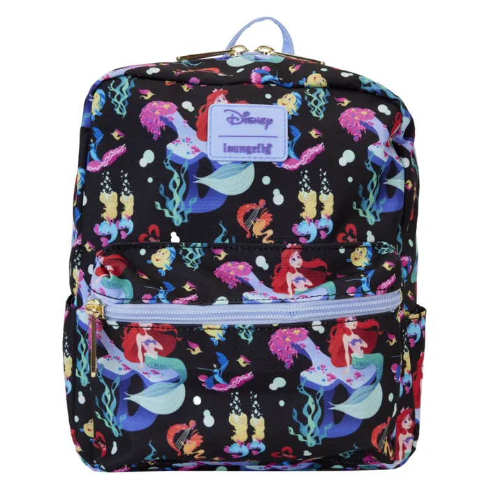 The Little Mermaid 35th Anniversary Life Is The Bubbles AllOver Print Nylon Square Mini Backpack Unisex Loungefly Backpacks The Little Mermaid 35th Anniversary Life Is The Bubbles AllOver Print Nylon Square Mini Backpack Unisex Loungefly Backpacks