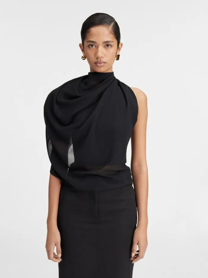 The Pablo Top Black Women JACQUEMUS Tops and Shirts The Pablo Top Black Women JACQUEMUS Tops and Shirts