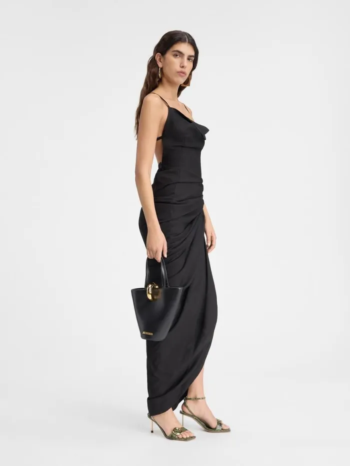 The Saudade Long Dress Black Women JACQUEMUS Dresses and Skirts The Saudade Long Dress Black Women JACQUEMUS Dresses and Skirts