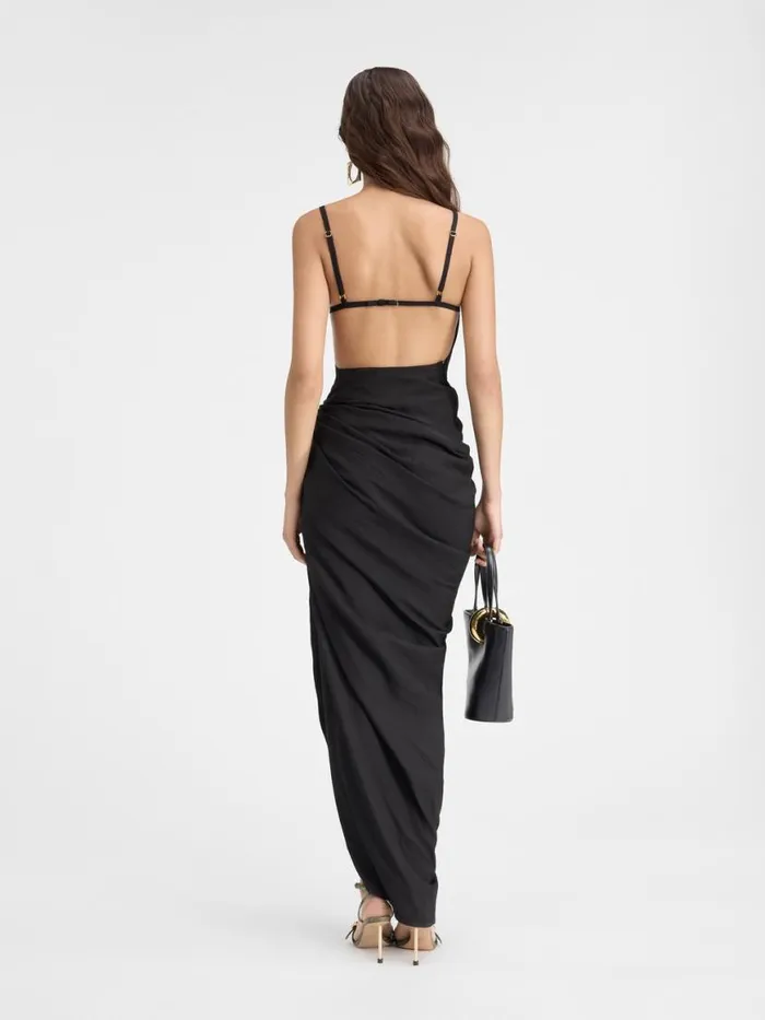 The Saudade Long Dress Black Women JACQUEMUS Dresses and Skirts The Saudade Long Dress Black Women JACQUEMUS Dresses and Skirts