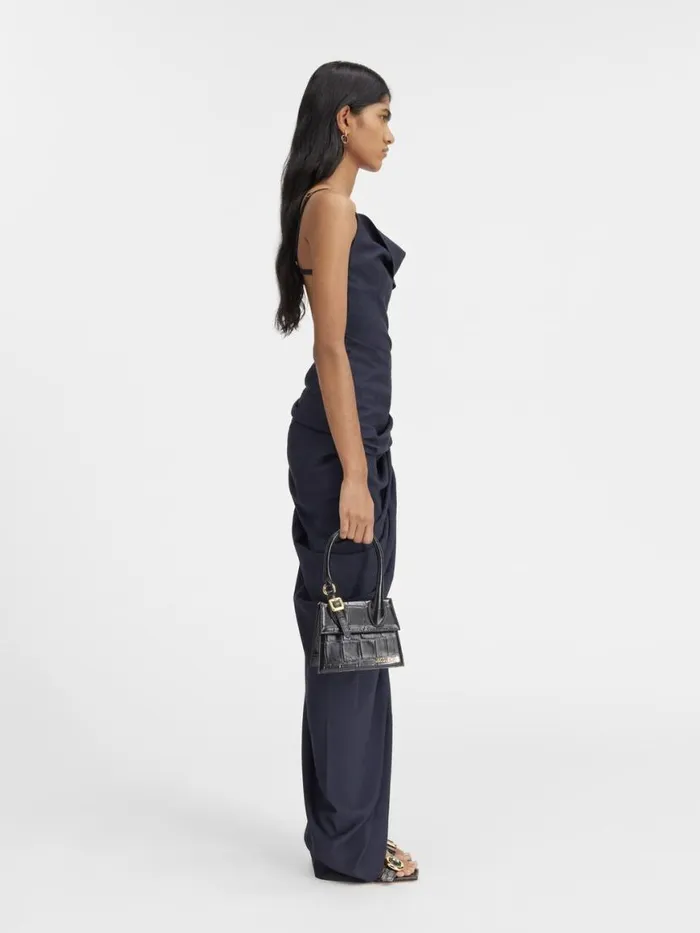 The Saudade Long Dress Dark Navy Women JACQUEMUS Dresses and Skirts The Saudade Long Dress Dark Navy Women JACQUEMUS Dresses and Skirts