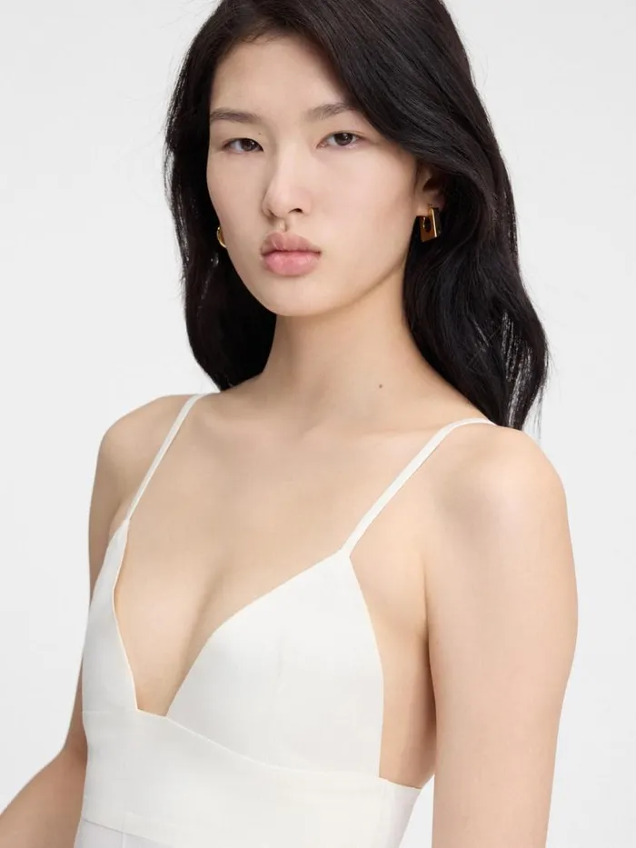 The Spallina Dress White Women JACQUEMUS Dresses and Skirts The Spallina Dress White Women JACQUEMUS Dresses and Skirts