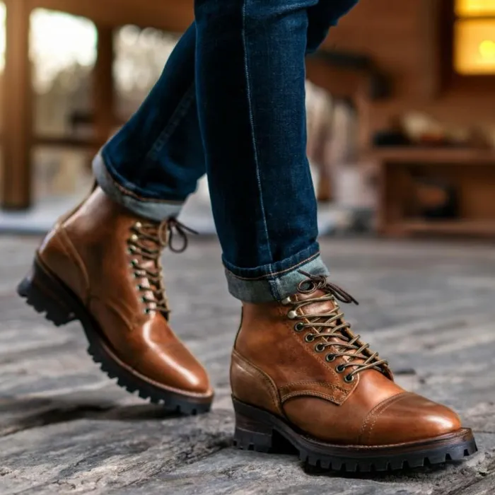 Thursday Boots LaceUp Challenger Golden Brown 8211 Men Thursday Boots LaceUp Challenger Golden Brown 8211 Men