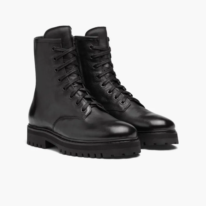 Thursday Boots LaceUp Combat Black 8211 Women Thursday Boots LaceUp Combat Black 8211 Women