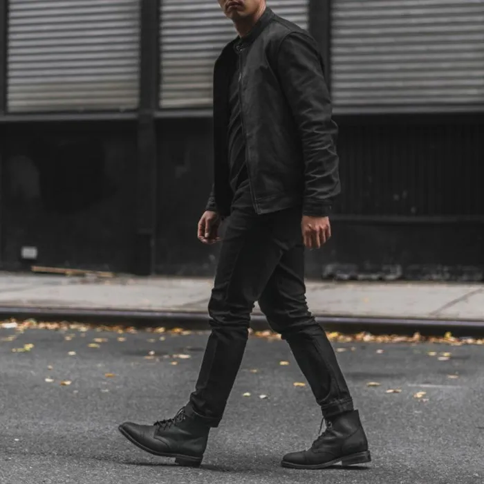 Thursday Boots Leather Racer Jacket Black Matte 8211 Men Thursday Boots Leather Racer Jacket Black Matte 8211 Men