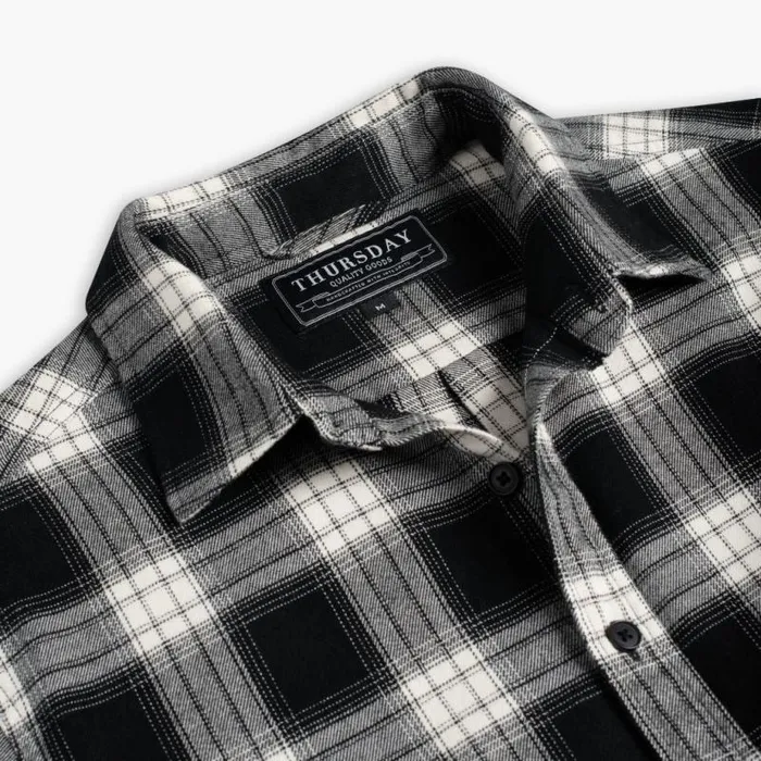 Thursday Boots Shirts and Apparel Forever Flannel Shirt Black and Cream 8211 Men Thursday Boots Shirts and Apparel Forever Flannel Shirt Black and Cream 8211 Men