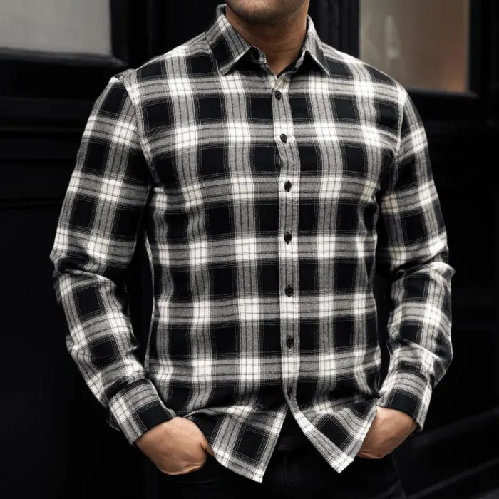 Thursday Boots Shirts and Apparel Forever Flannel Shirt Black and Cream 8211 Men Thursday Boots Shirts and Apparel Forever Flannel Shirt Black and Cream 8211 Men