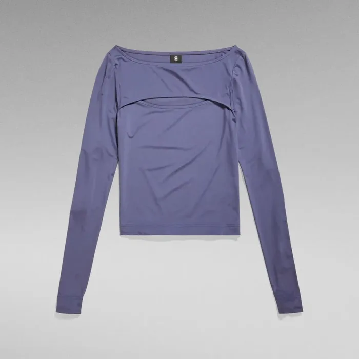 Tops and Tshirts Women GStar RAW CutOut Slim Boat Top Dark Grape