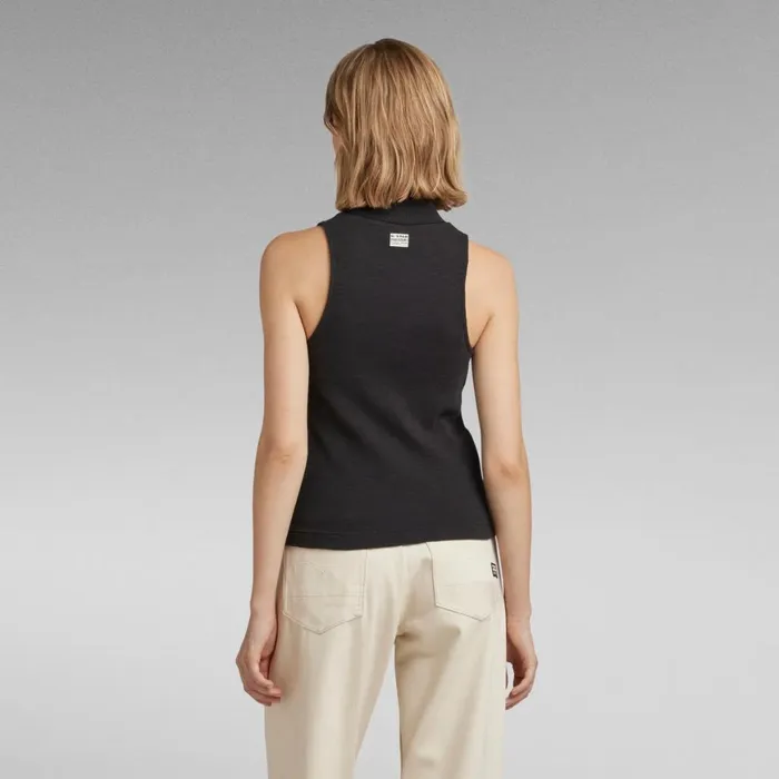 Tops and Tshirts Women GStar RAW Cycling Ultra Slim Zip Top Dark Black