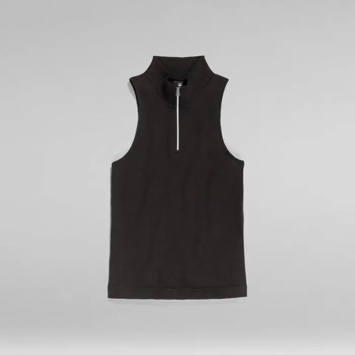 Tops and Tshirts Women GStar RAW Cycling Ultra Slim Zip Top Dark Black