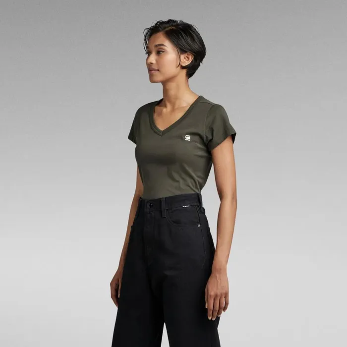 Tops and Tshirts Women GStar RAW Eyben Slim VNeck Top Asfalt