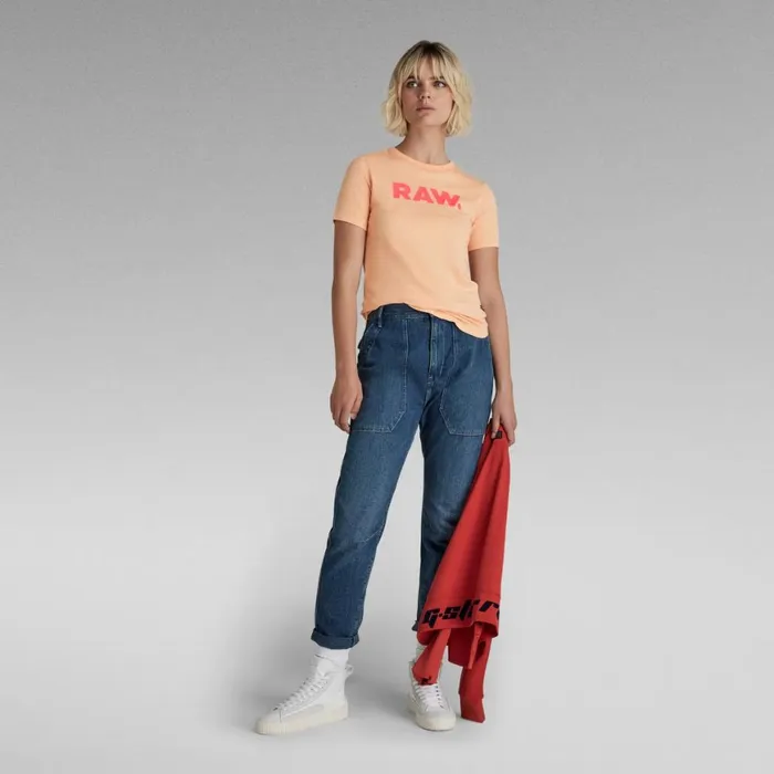 Tops and Tshirts Women GStar RAW RAW Slim TShirt Peach Nougat