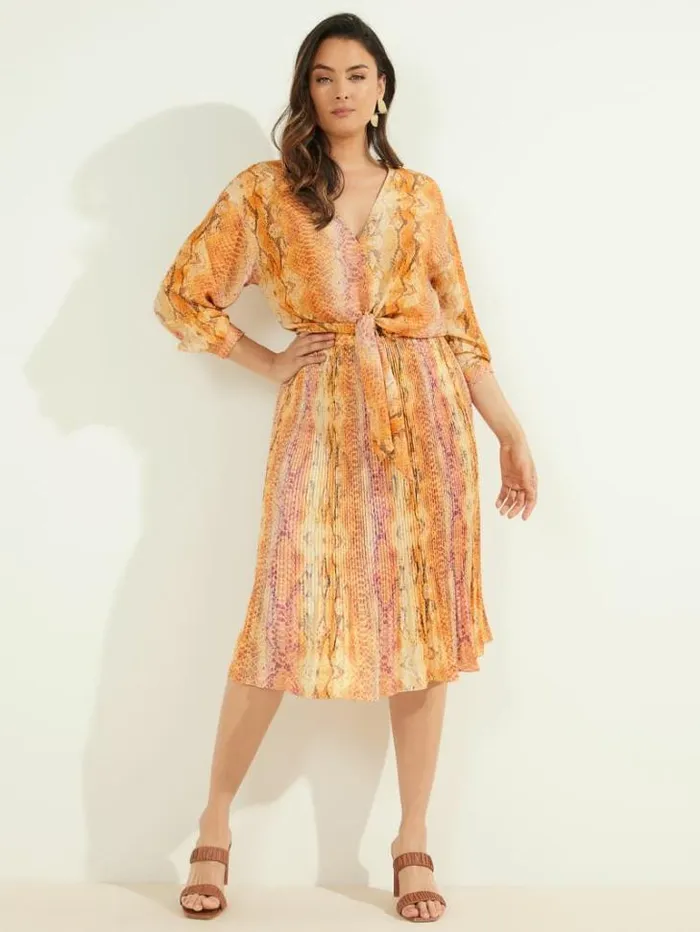 Tops And Sweaters Women Marciano Sonora Silk TieFront Blouse Sonora Skin Tops And Sweaters Women Marciano Sonora Silk TieFront Blouse Sonora Skin