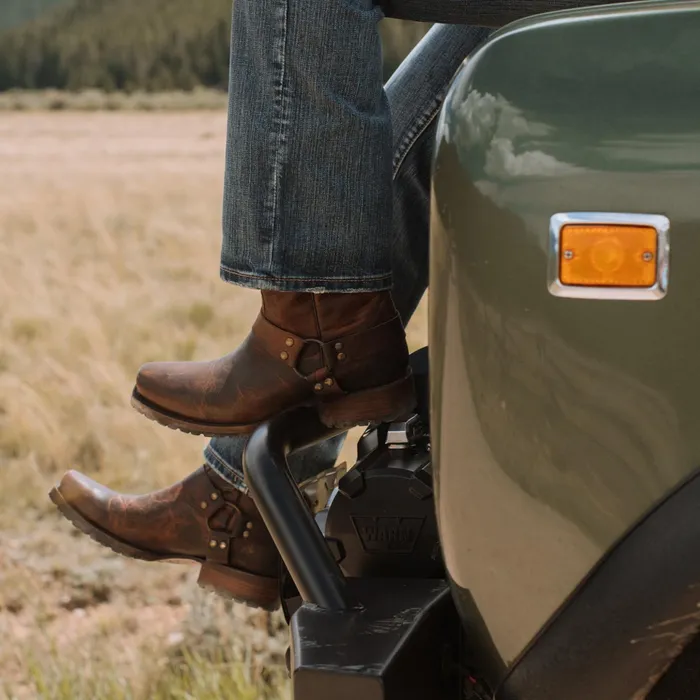 Western Men Stetson Heritage Harness Boots Waxed Brown