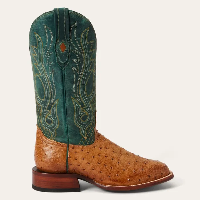 Western Men Stetson Ozzy Ostrich Boot Tan