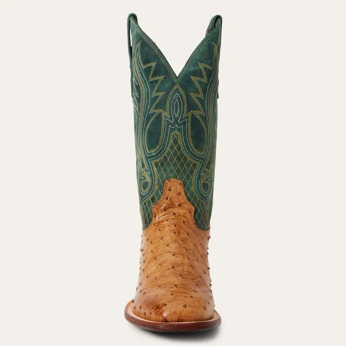 Western Men Stetson Ozzy Ostrich Boot Tan