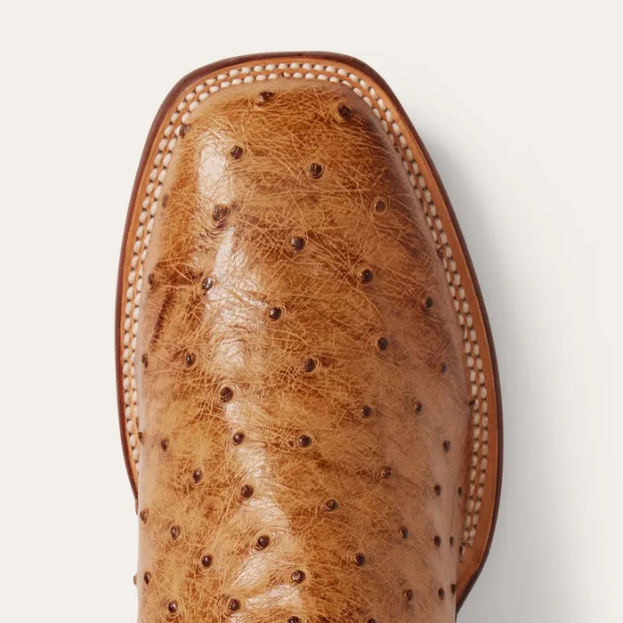 Western Men Stetson Ozzy Ostrich Boot Tan