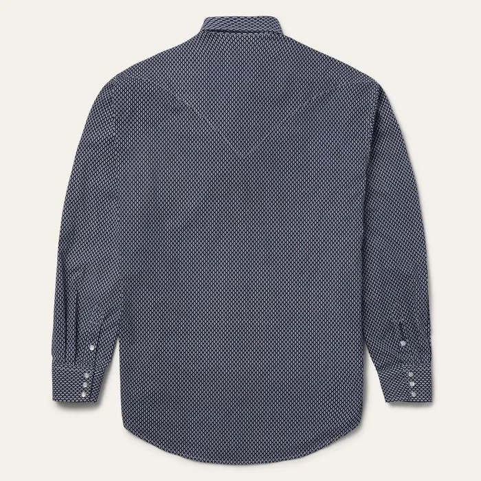 Western Shirts Men Stetson Diamond Geo Western Shirt Blue
