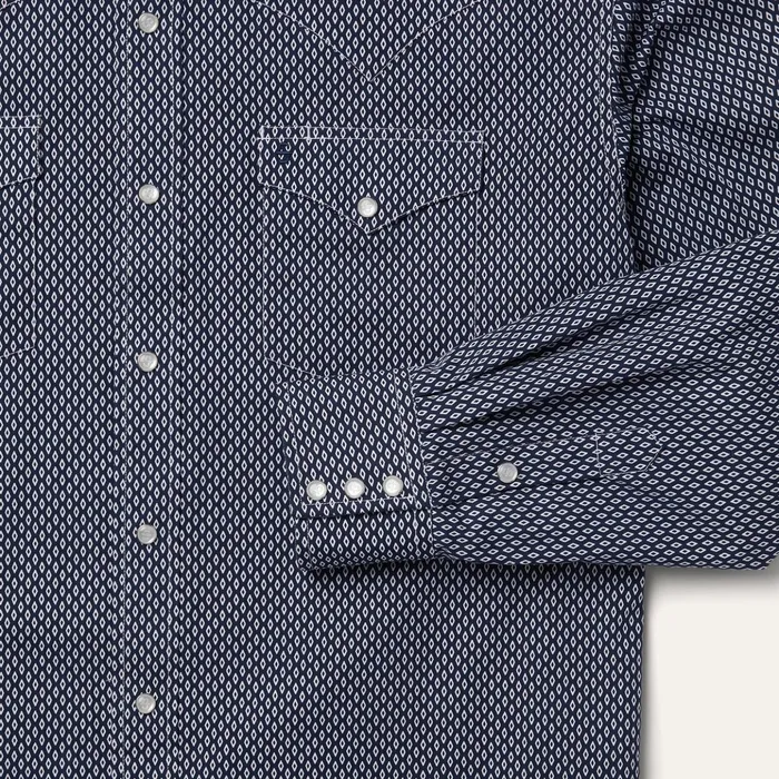 Western Shirts Men Stetson Diamond Geo Western Shirt Blue