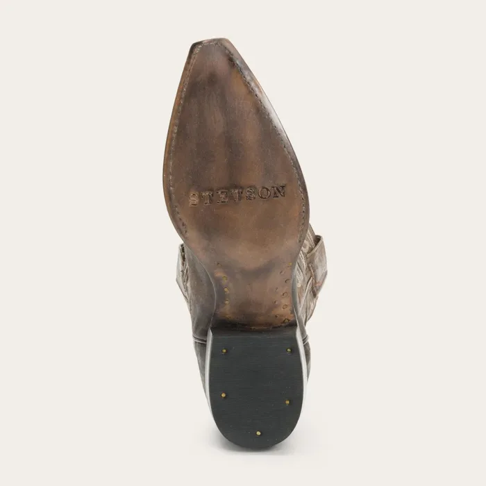 Western Women Stetson Iris MidCalf Embroidered Boot Brown
