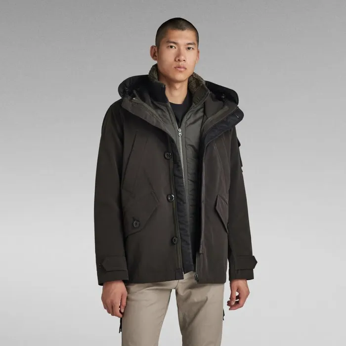 Winter Coats Men GStar RAW 2In1 Adaptable Vodan Jacket Dark Black