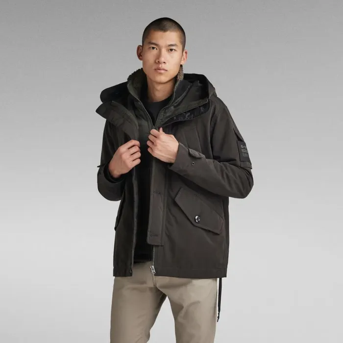 Winter Coats Men GStar RAW 2In1 Adaptable Vodan Jacket Dark Black