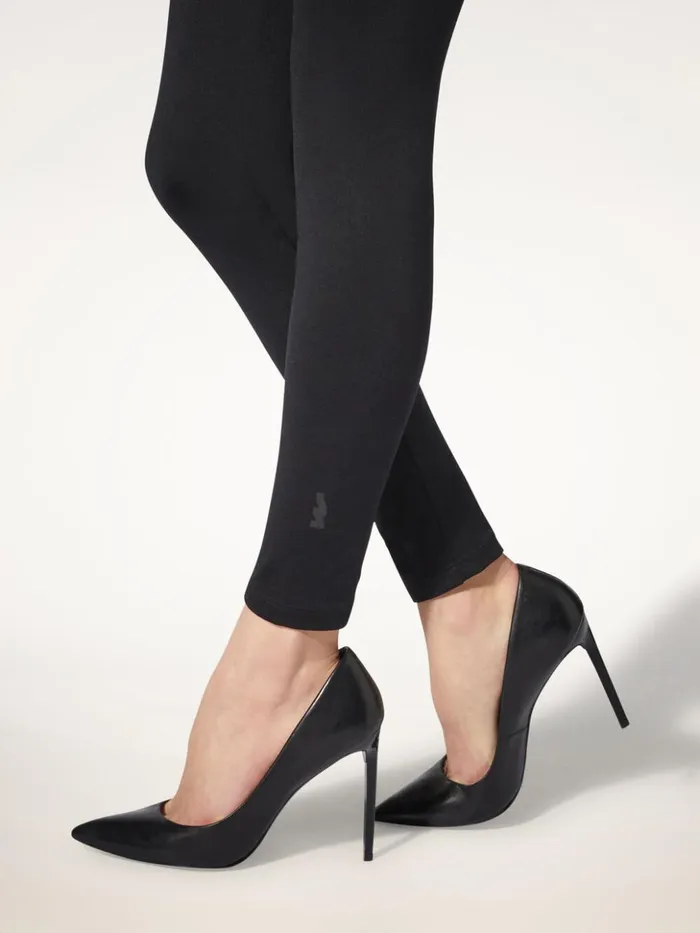 Wolford The WOW Wonderful Leggings Black Logo Women Athleisure Leggings