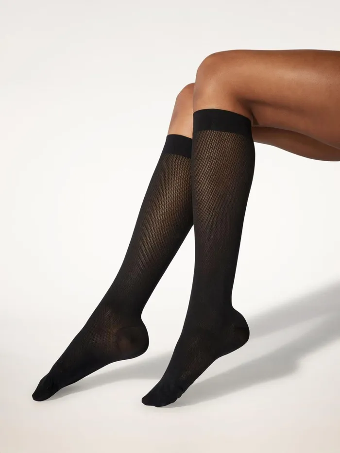 Wolford Travel KneeHighs Black Women ThighHighs and KneeHighs