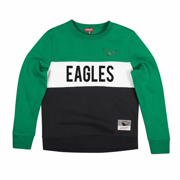 Women039s Hoodies and Sweatshirts Mitchell and Ness Women039s Color Block Crew 20 Philadelphia Eagles Women039s Hoodies and Sweatshirts Mitchell and Ness Women039s Color Block Crew 20 Philadelphia Eagles