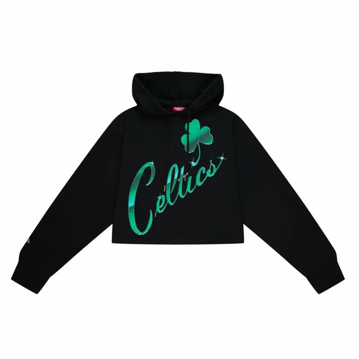 Women039s Hoodies and Sweatshirts Mitchell and Ness Womens Big Face 40 Crop Hoodie Boston Celtics Women039s Hoodies and Sweatshirts Mitchell and Ness Womens Big Face 40 Crop Hoodie Boston Celtics
