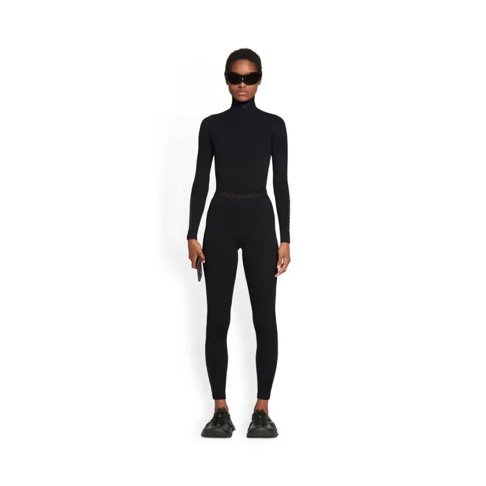 Women Activewear Balenciaga Athletic Leggings In Black