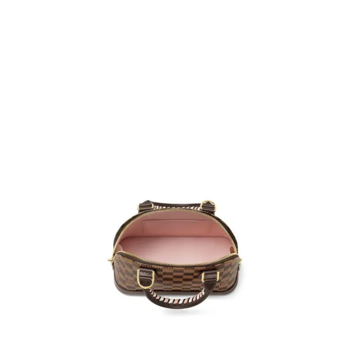 Women Alma Bag Louis Vuitton Louis Vuitton Damier Ebene Coated Canvas N40447 Braided Alma BB 8211 Louis Vuitton Handbag Store