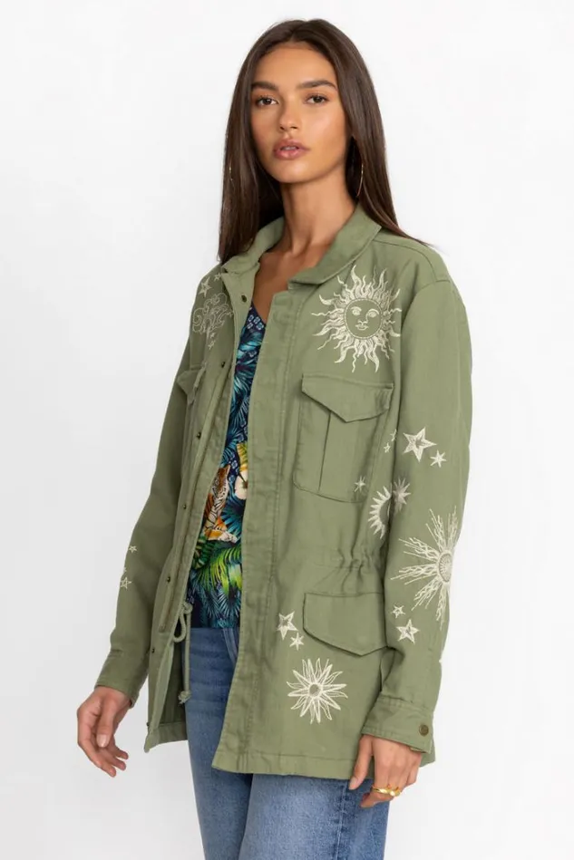 Women ANDROMEDA PARIS DRAWSTRING ARMY COAT Tortoise Johnny Was Outerwear Women ANDROMEDA PARIS DRAWSTRING ARMY COAT Tortoise Johnny Was Outerwear