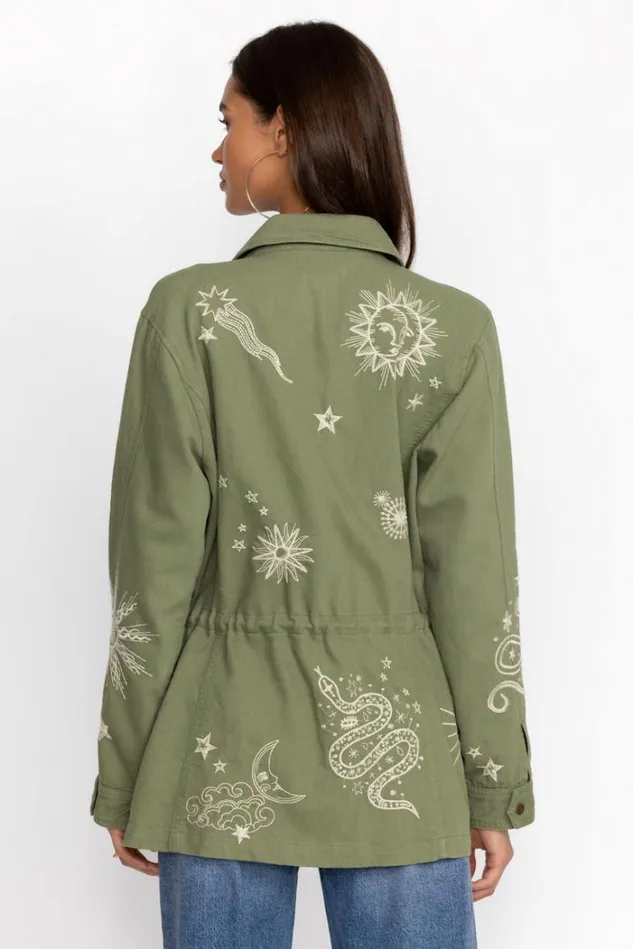 Women ANDROMEDA PARIS DRAWSTRING ARMY COAT Tortoise Johnny Was Outerwear Women ANDROMEDA PARIS DRAWSTRING ARMY COAT Tortoise Johnny Was Outerwear
