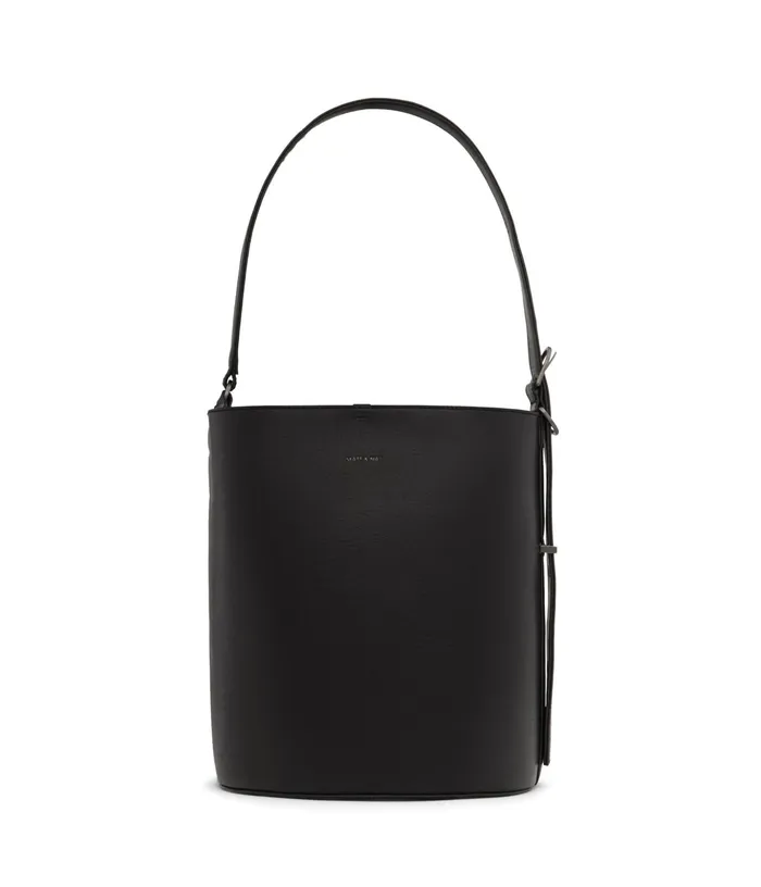 Women Azur Vegan Bucket Bag 8211 Vintage Black Matt and Nat Shoulder Bags