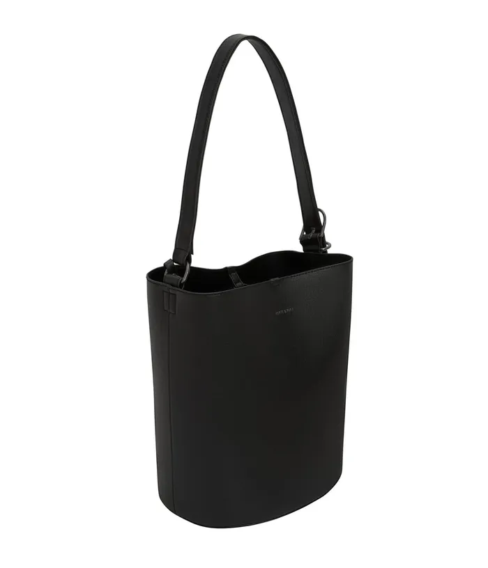 Women Azur Vegan Bucket Bag 8211 Vintage Black Matt and Nat Shoulder Bags