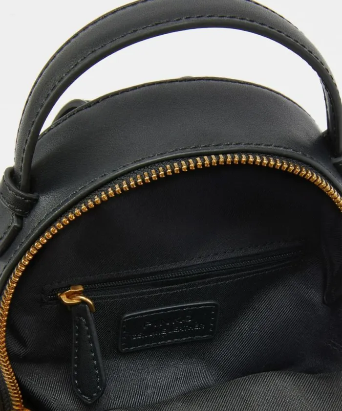 Women Backpacks Pinko Love Bag Mini Matelass Leather Backpack Blackantique Gold Women Backpacks Pinko Love Bag Mini Matelass Leather Backpack Blackantique Gold
