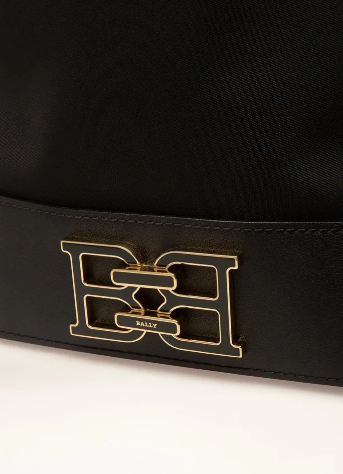 Women Bally Crossbody Bags Eoh 8211 Nylon Bucket Bag In Black