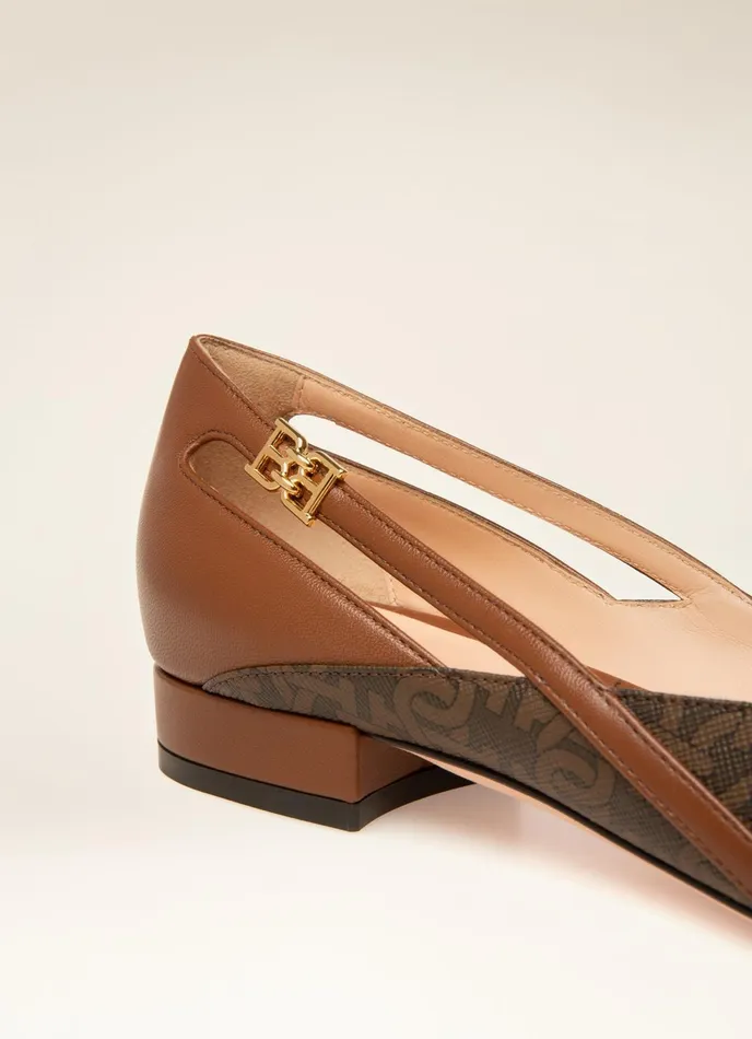Women Bally Flats and Moccasins Elsa Flat 8211 TPU Flats In Brown