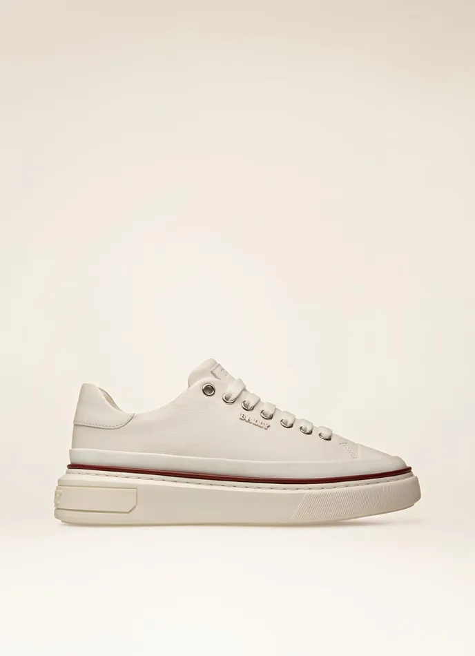 Women Bally Sneakers Maily 8211 Leather Sneakers In White