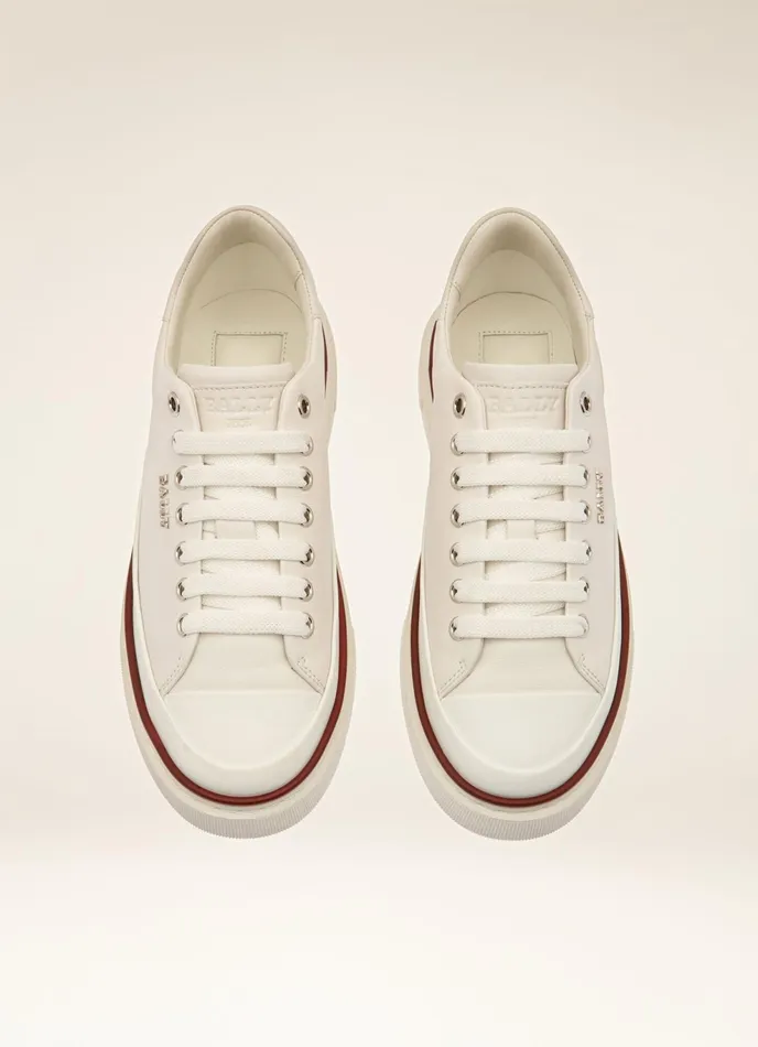 Women Bally Sneakers Maily 8211 Leather Sneakers In White