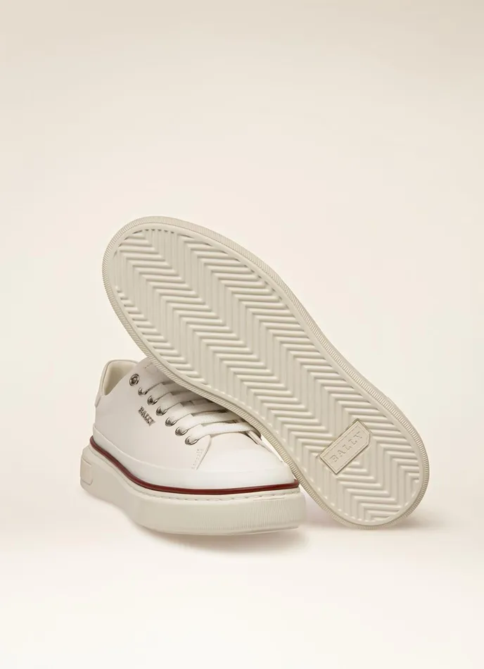 Women Bally Sneakers Maily 8211 Leather Sneakers In White
