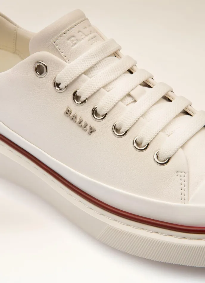Women Bally Sneakers Maily 8211 Leather Sneakers In White